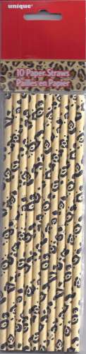 Paper Straws - Cheetah - Click Image to Close